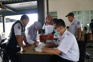 Rampcheck dan Test Urine terhadap Awak Armada Bus Terminal Pondok Cabe