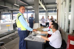 Rampcheck dan Test Urine terhadap Awak Armada Bus Terminal Pondok Cabe