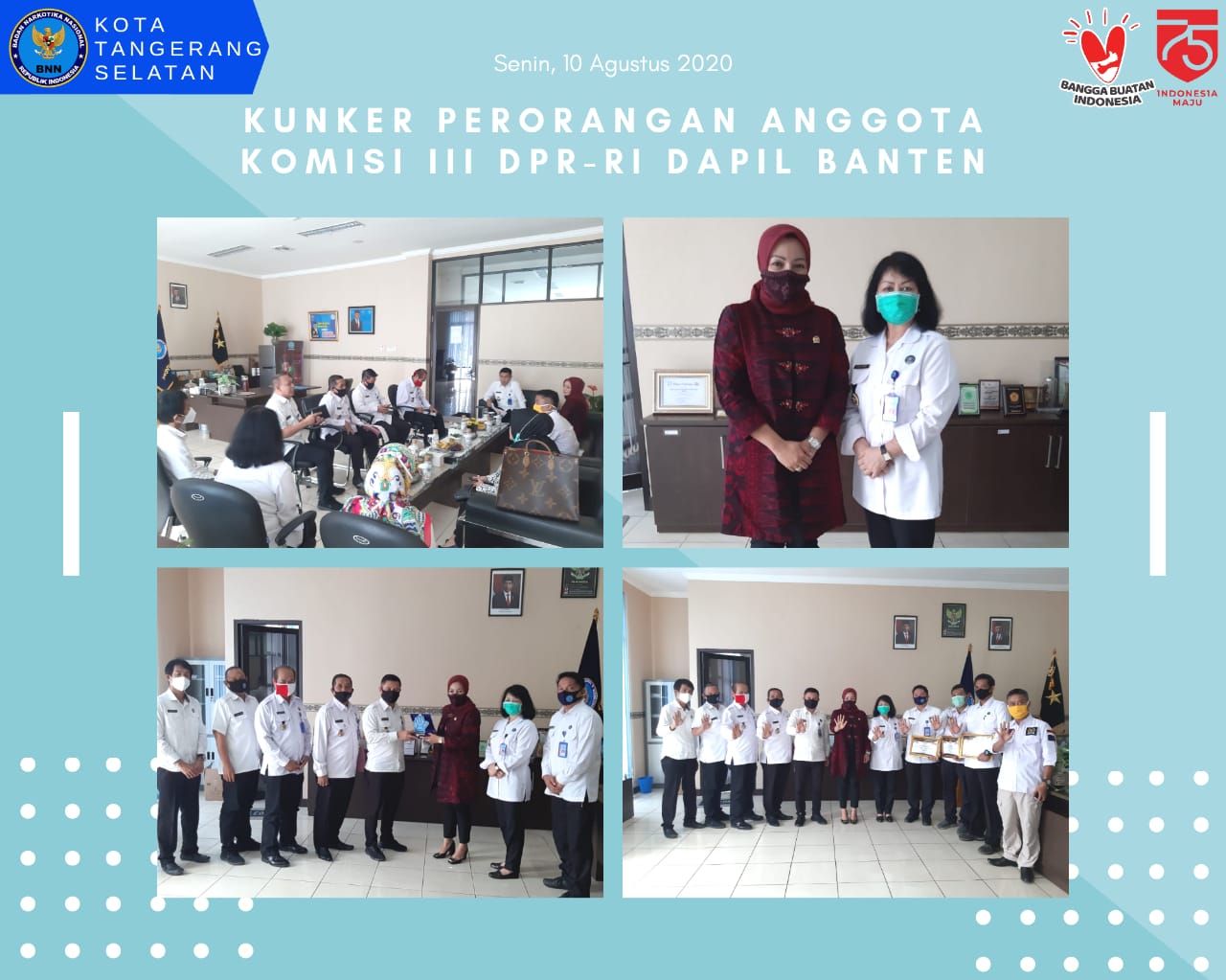 Kunjungan Kerja Peorangan anggota Komisi III DPR RI ke BNNP Banten