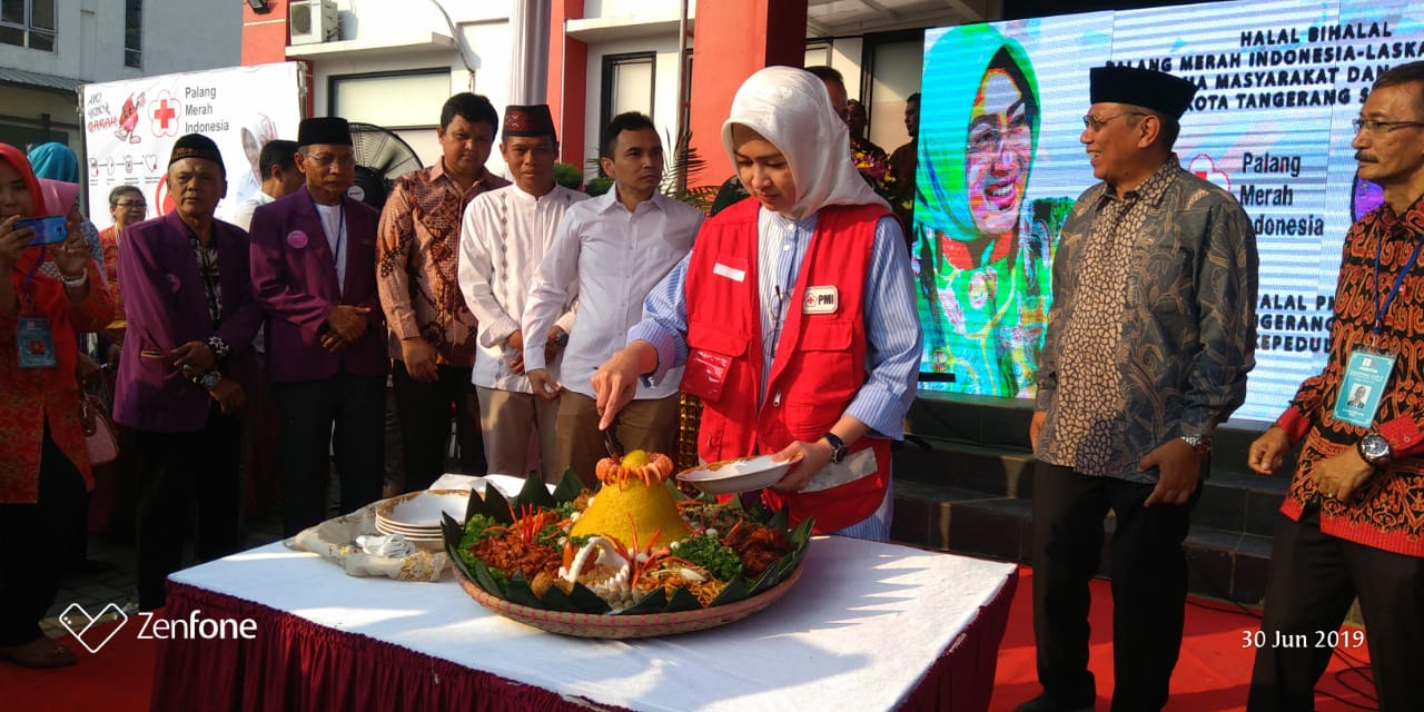 BNN Kota Tangerang Selatan Hadiri Halal Bi Halal Palang Merah Indonesia Laskar Anggrek bersama masyarakat dan komunitas Kota Tangerang Selatan