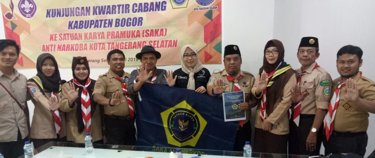 BNN Kota Tangerang Selatan Terima Kunjungan Gerakan Pramuka Kwartir Cabang Kabupaten Bogor