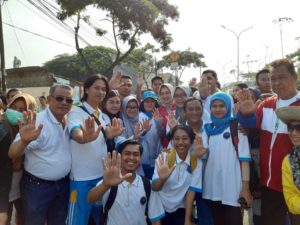 Pasukan BNN Kota Tangerang Selatan turut Meramaikan CFD Memperingati HUT Tangsel ke-11.