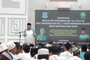 Peringatan Maulid Nabi Muhammad Shallalahu alaihi Wassalam 1441 H/2019 M dan Tasyakuran HUT Ke-11 Kota Tangerang Selatan serta Santunan Anak Yatim Tingkat Kota Tangerang Selatan