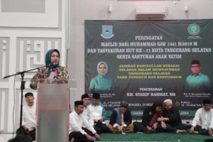 Peringatan Maulid Nabi Muhammad Shallalahu alaihi Wassalam 1441 H/2019 M dan Tasyakuran HUT Ke-11 Kota Tangerang Selatan serta Santunan Anak Yatim Tingkat Kota Tangerang Selatan
