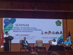 Seminar Hasil Model Intervensi Sosial Pencegahan Penyalahgunaan Narkoba berbasis Keagamaan