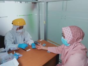Cegah Penularan Covid-19, Personil BNN Kota Tangsel mengikuti Rapid Test Covid-19