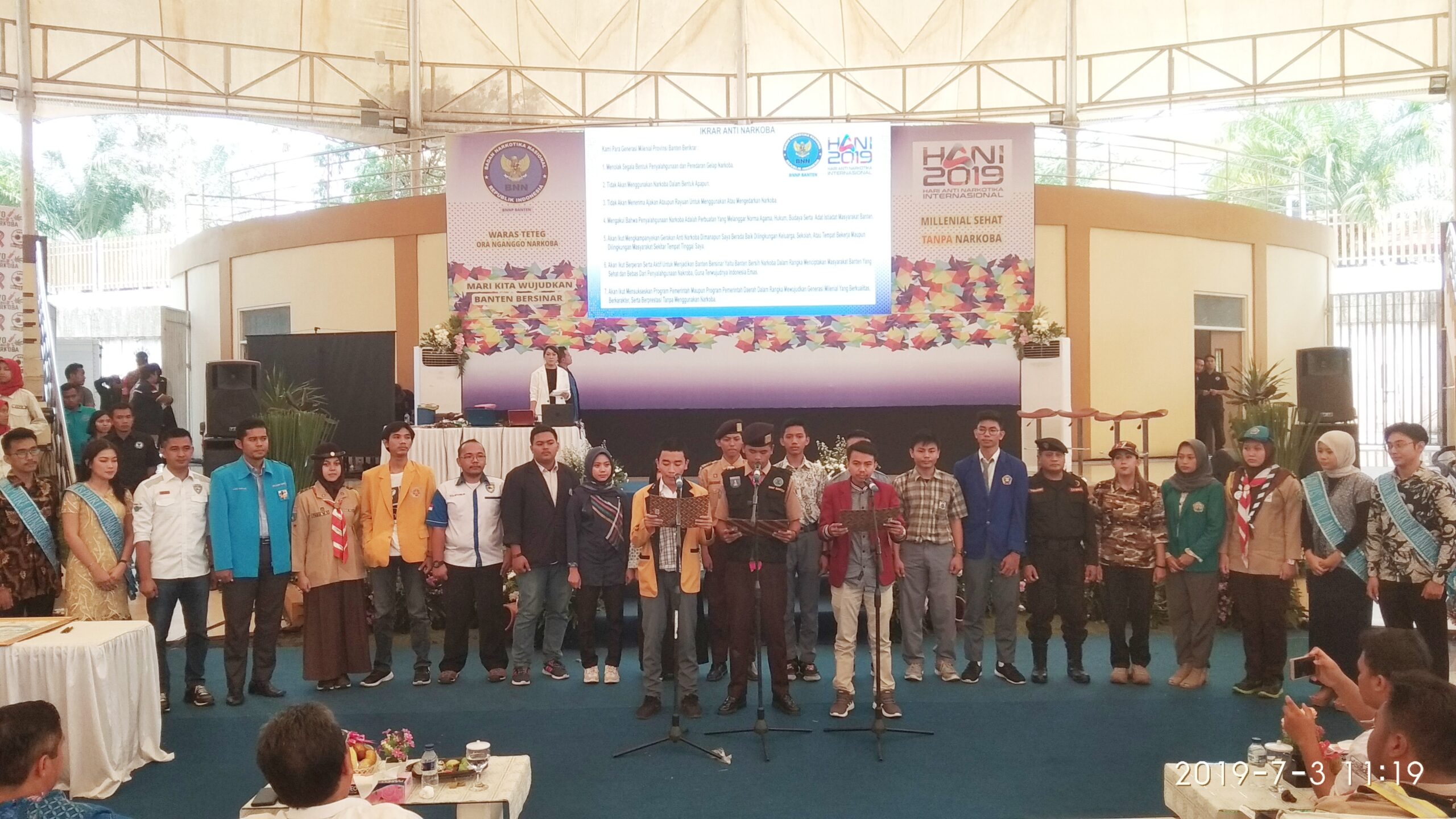 Kampanye Stop Narkoba Dalam Rangka Peringatan Hari Anti Narkotika Internasional (HANI) 2019 tingkat Provinsi Banten Kampanye Stop Narkoba Dalam Rangka Peringatan Hari Anti Narkotika Internasional (HANI) 2019 tingkat Provinsi Banten