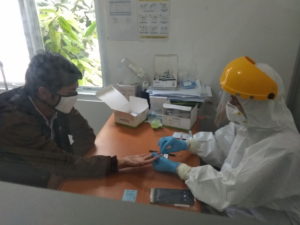 Cegah Penularan Covid-19, Personil BNN Kota Tangsel mengikuti Rapid Test Covid-19