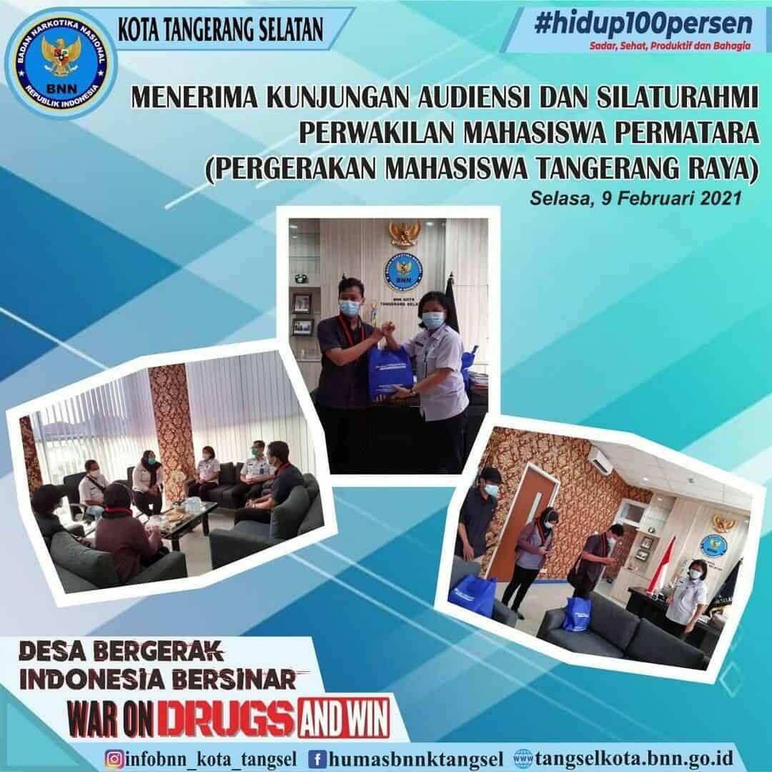 Kepala BNN Kota Tangerang Selatan Terima Kunjungan Audiensi dan Silaturahmi Perwakilan Mahasiswa Tangerang Raya