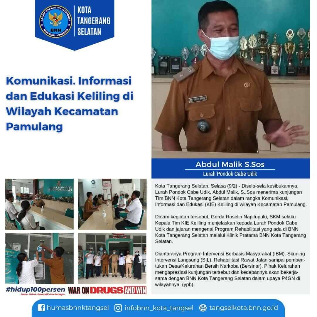 Komunikasi, Informasi dan Edukasi (KIE) P4GN Keliling di Wilayah Kecamatan Pamulang