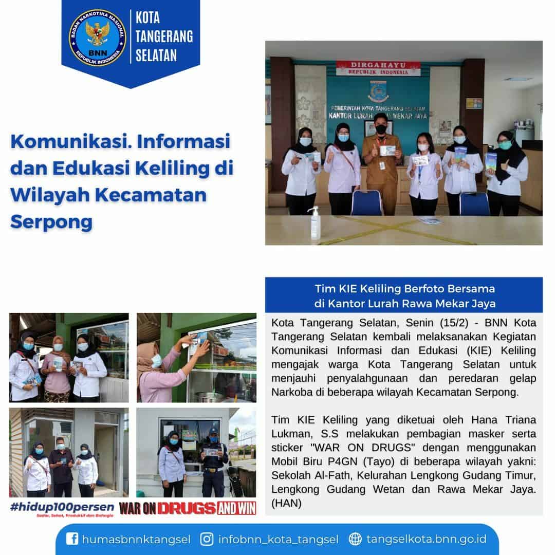 Komunikasi, Informasi dan Edukasi (KIE) P4GN Keliling di Sekolah Al-Fath, Kelurahan Lengkong Gudang Timur, Lengkong Gudang Wetan dan Rawa Mekar Jayu