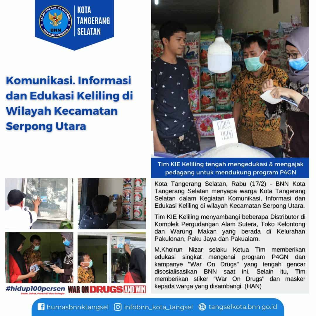 Komunikasi, Informasi dan Edukasi (KIE) P4GN Keliling di Wilayah Kelurahan Pakulonan, Pakujaya dan Pakualam
