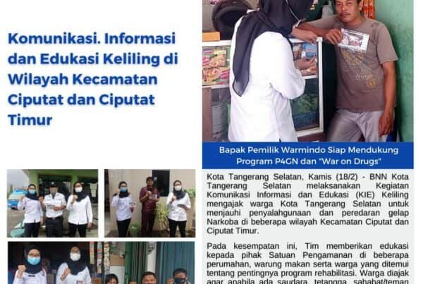 Komunikasi, Informasi dan Edukasi (KIE) P4GN Keliling di Wilayah Kelurahan Sawah Lama, Sawah Baru dan Pondok Ranji