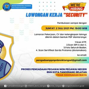 LOWONGAN KERJA “SECURITY” LOWONGAN KERJA “SECURITY”